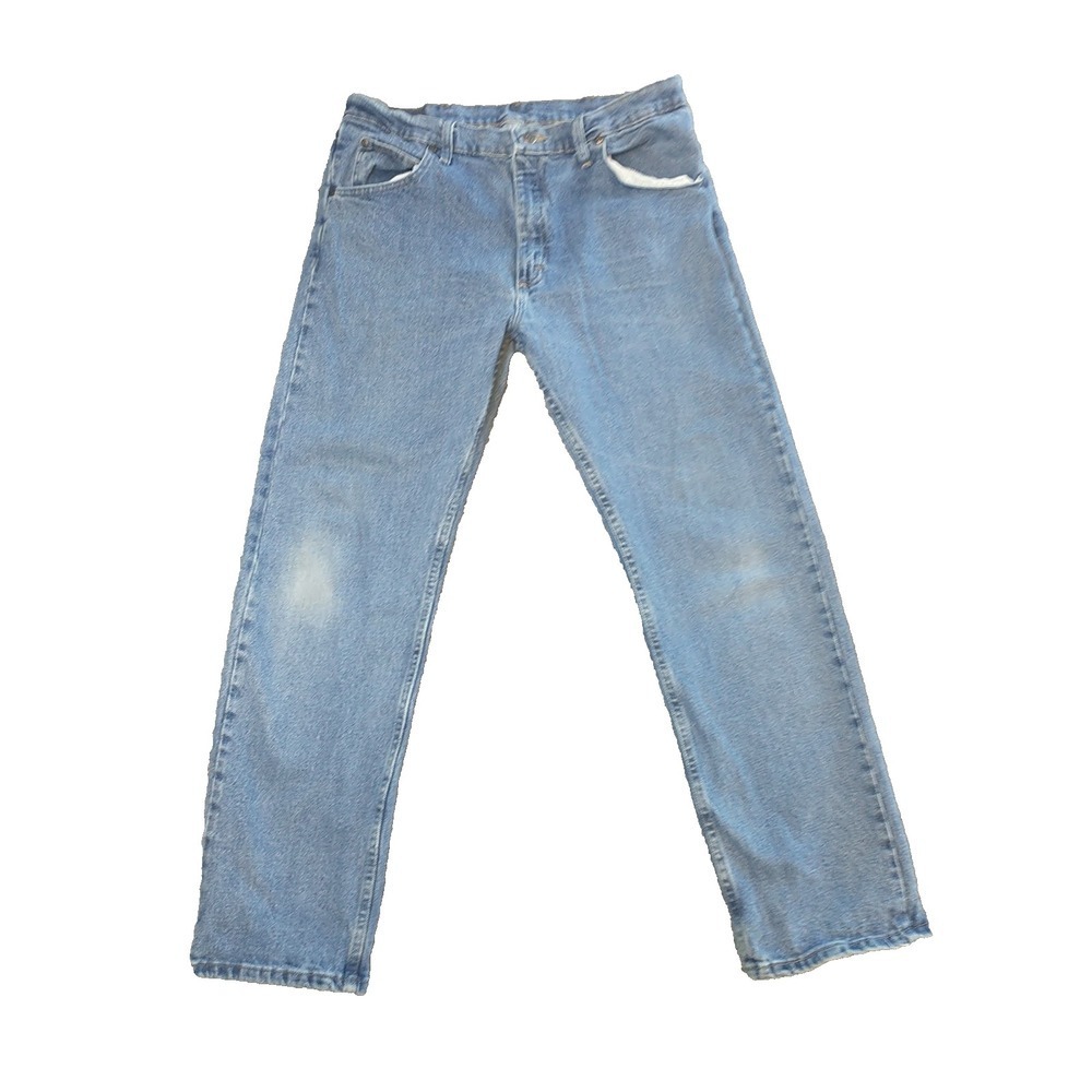 Wrangler Five Star Premium Denim Mens 34x30 Medium Wash Straight Jeans 1096FXVDB